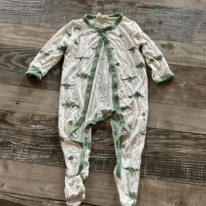 Kyte BABY Botanical Green and White Footies